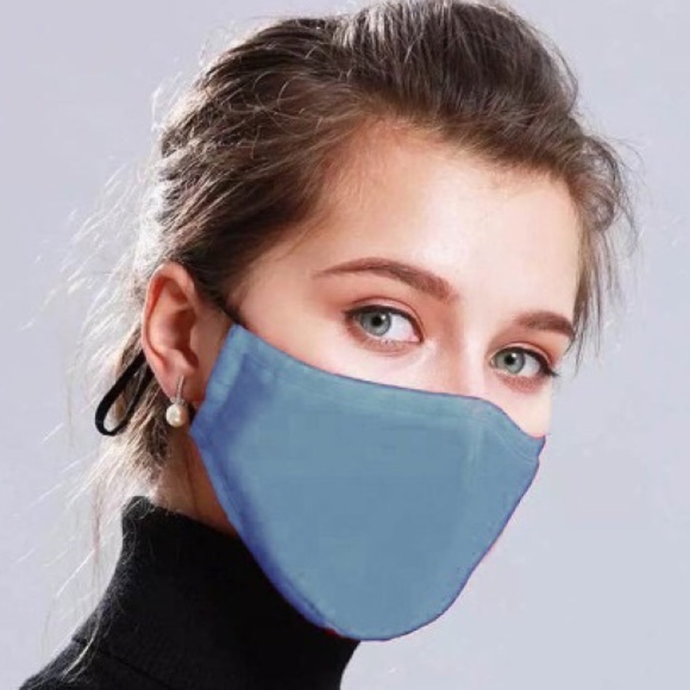 MADE IN USA, Blue Washable Reusable Face Mask - Picture 1 of 6